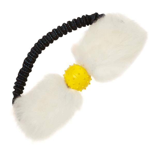 Sheepskin Bungee Ring with Rubber Ball