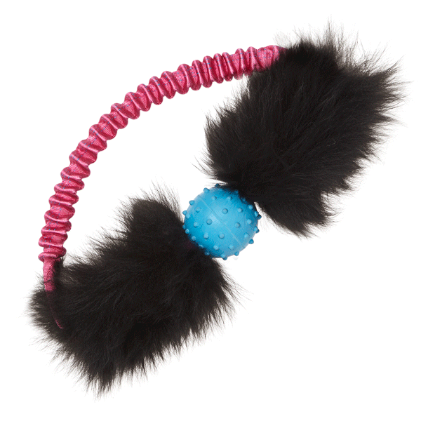 Sheepskin Bungee Ring with Rubber Ball