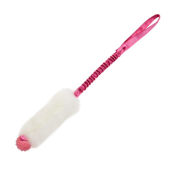 Sheepskin Ball Bungee Tug - Rubber Ball