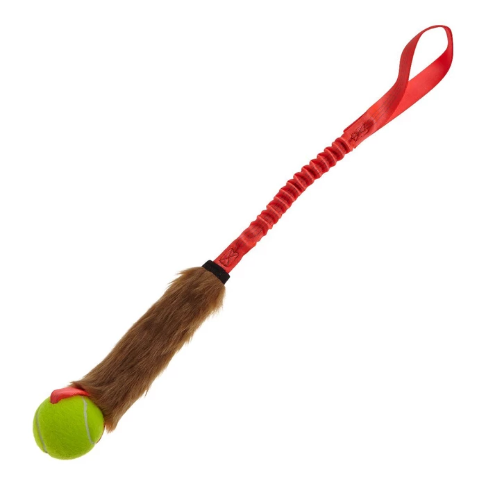 Faux Fur Ball Bungee Tug - Tennis Ball