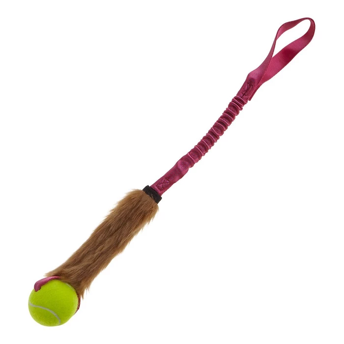 Faux Fur Ball Bungee Tug - Tennis Ball