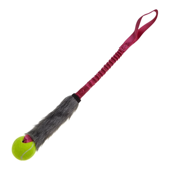 Faux Fur Ball Bungee Tug - Tennis Ball