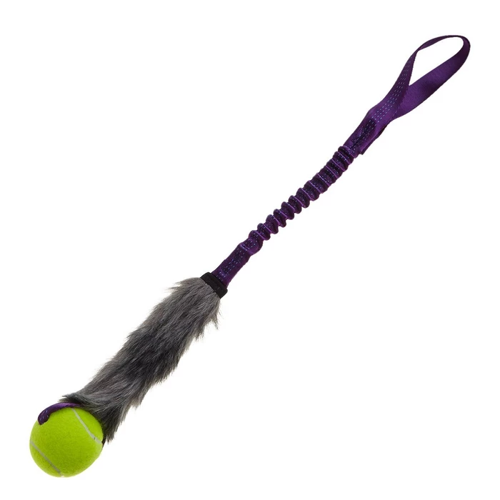 Faux Fur Ball Bungee Tug - Tennis Ball